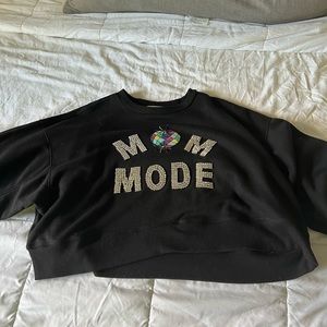 Disco mom mode cropped sweater